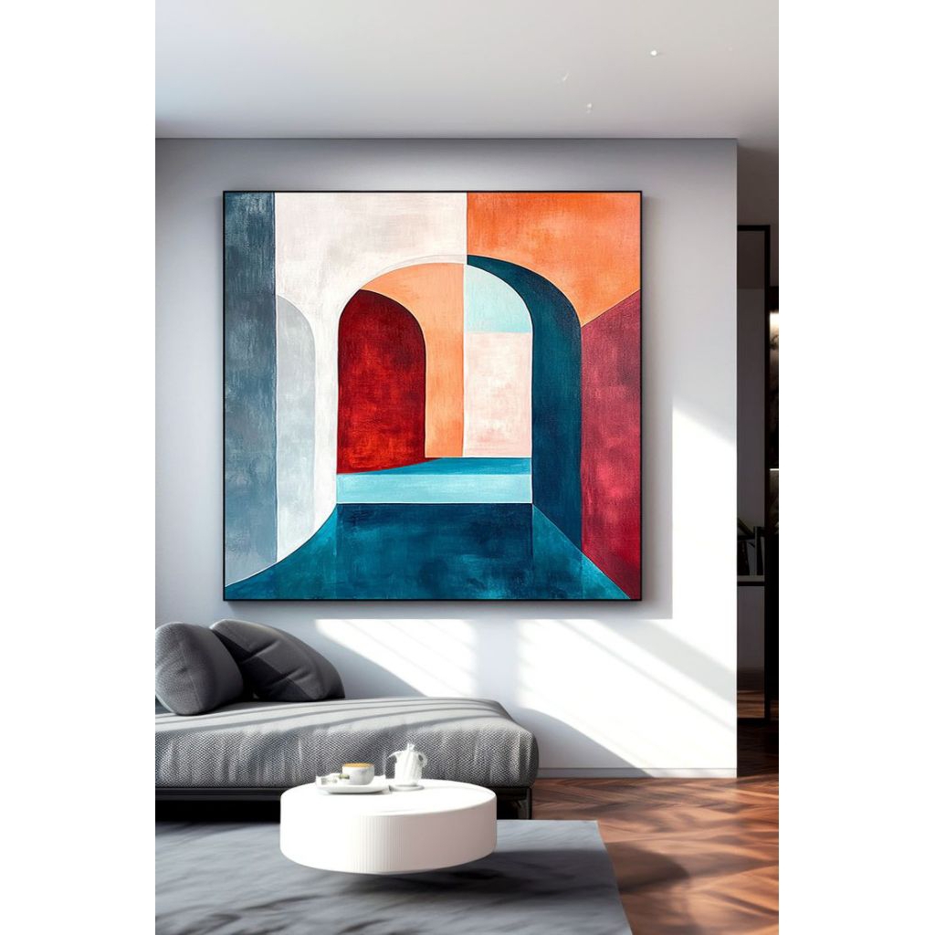 lukisan minimalis hiasan dinding ruangan tamu kamar