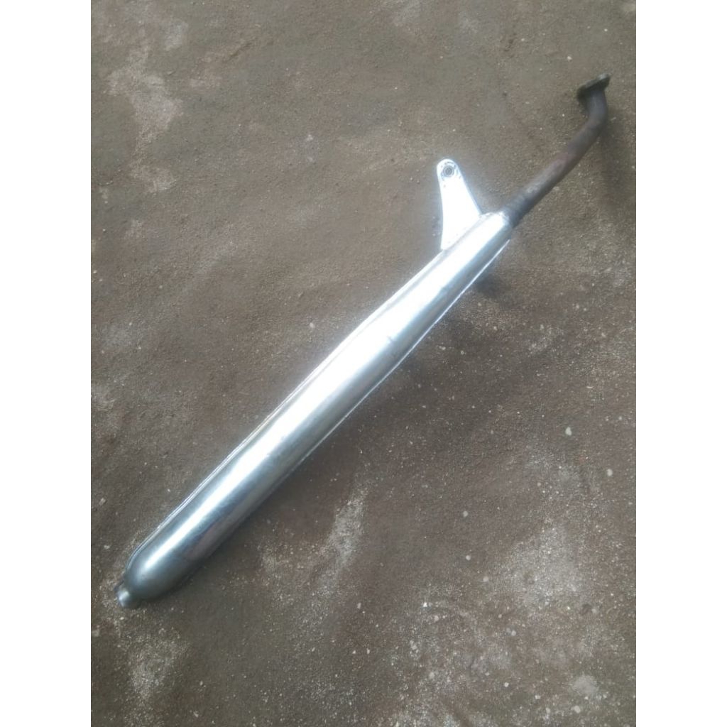 knalpot yamaha v80 ori bekas minus leher di las ready