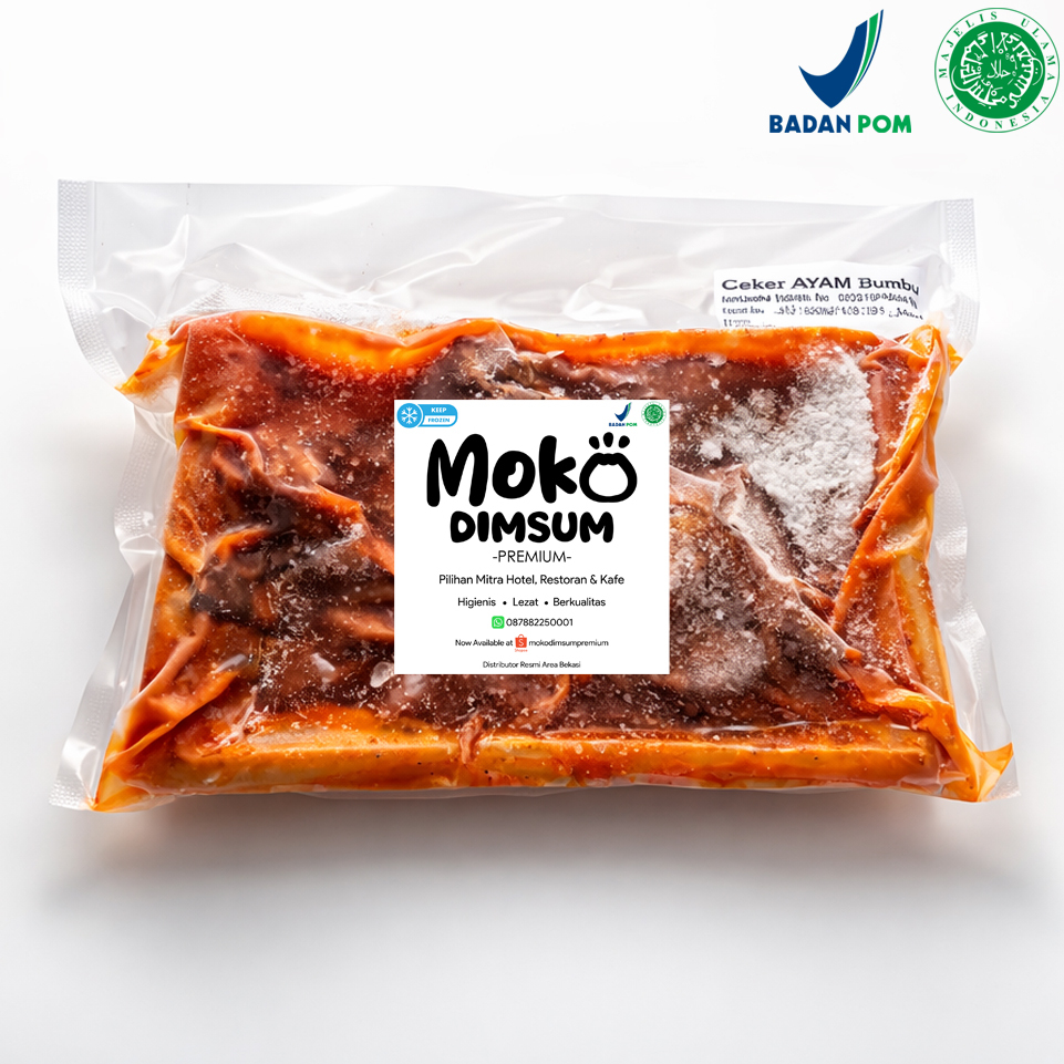 Ceker Ayam Frozen Moko Dimsum Premium isi 500 gram  Halal | Ceker Ayam Dimsum Siap Goreng | Frozen F