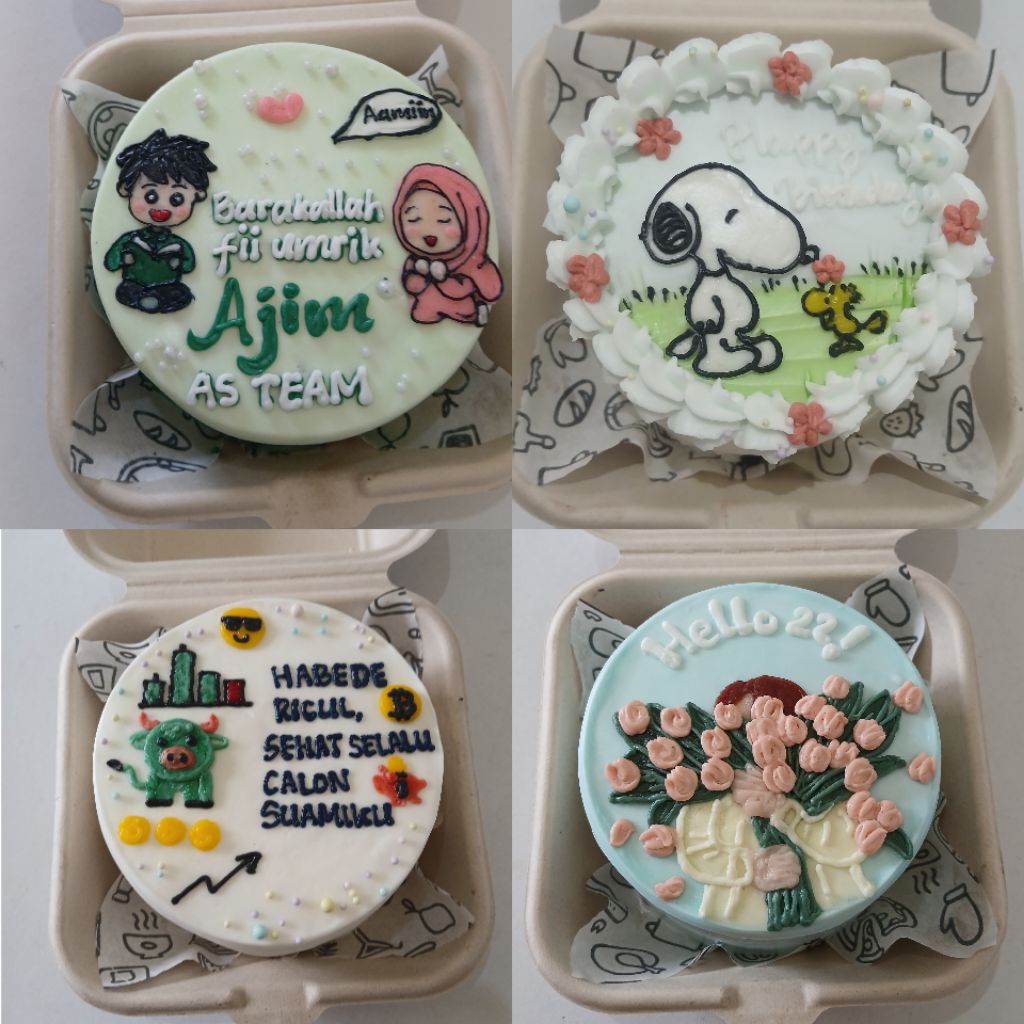 BISA DADAKAN, KOREAN CAKE / CAKE ULTAH / BENTO CAKE / MINI CAKE / TART CAKE
