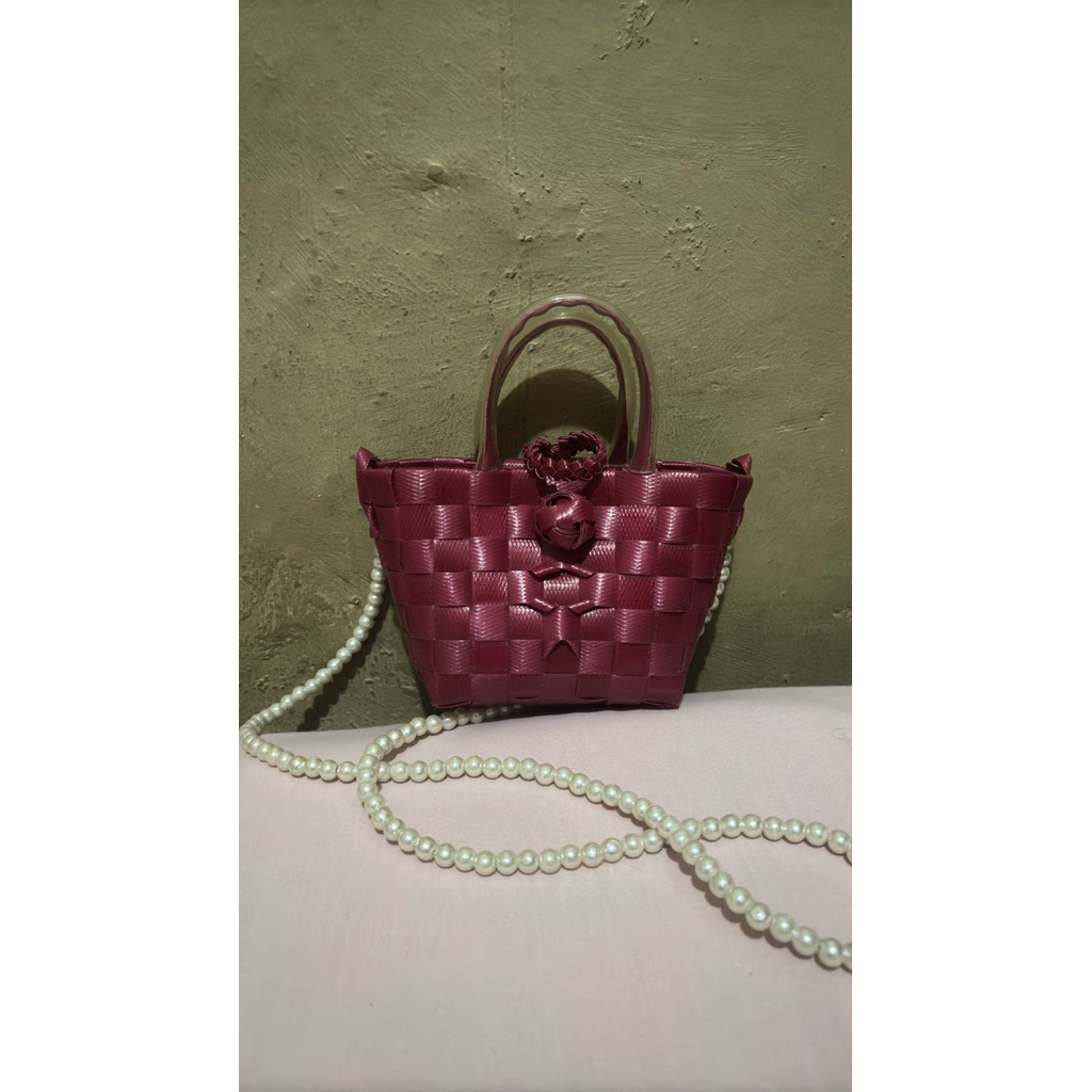 tas mini pink fuschia