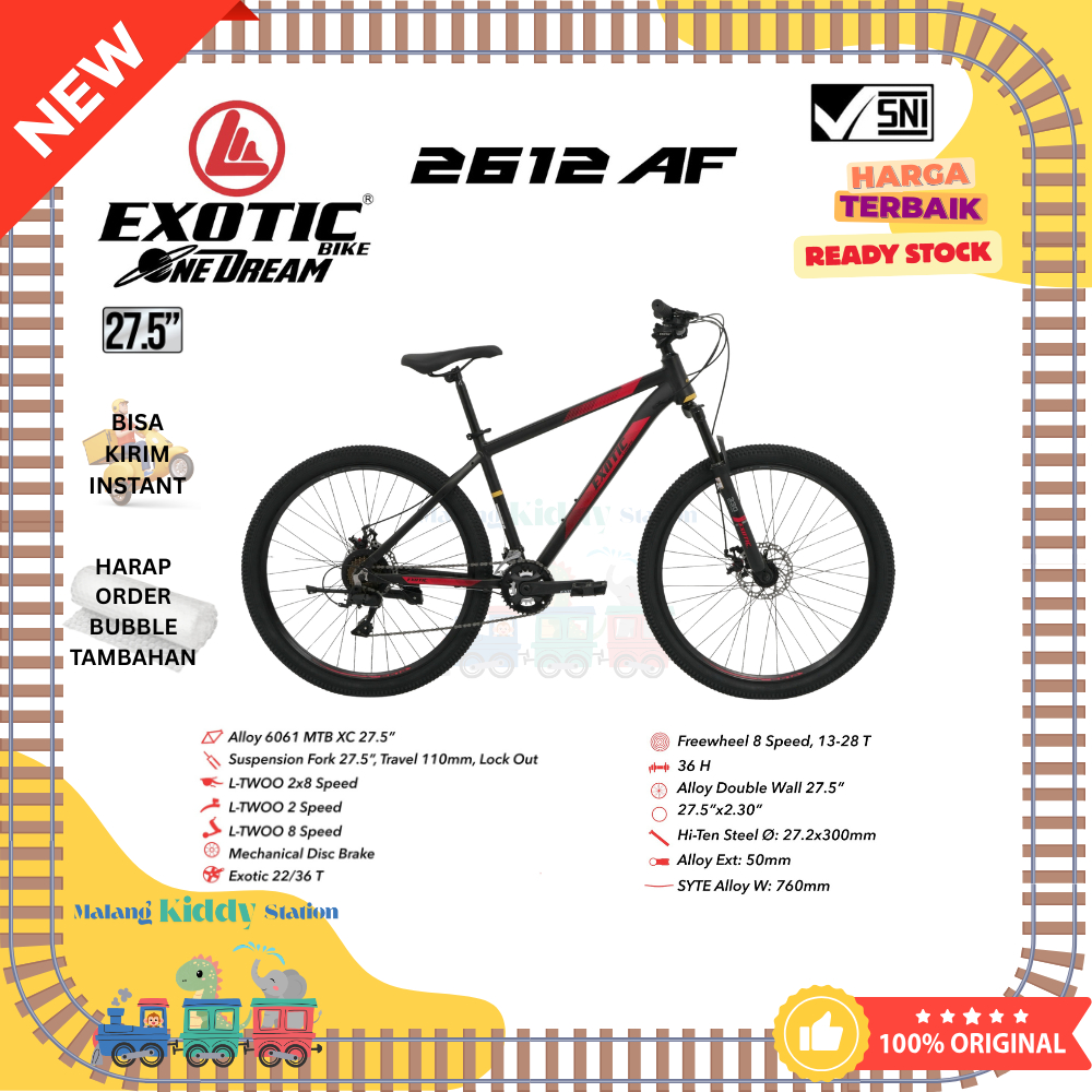 Sepeda Gunung MTB Alloy 27.5 Pacific Exotic 2612 AF