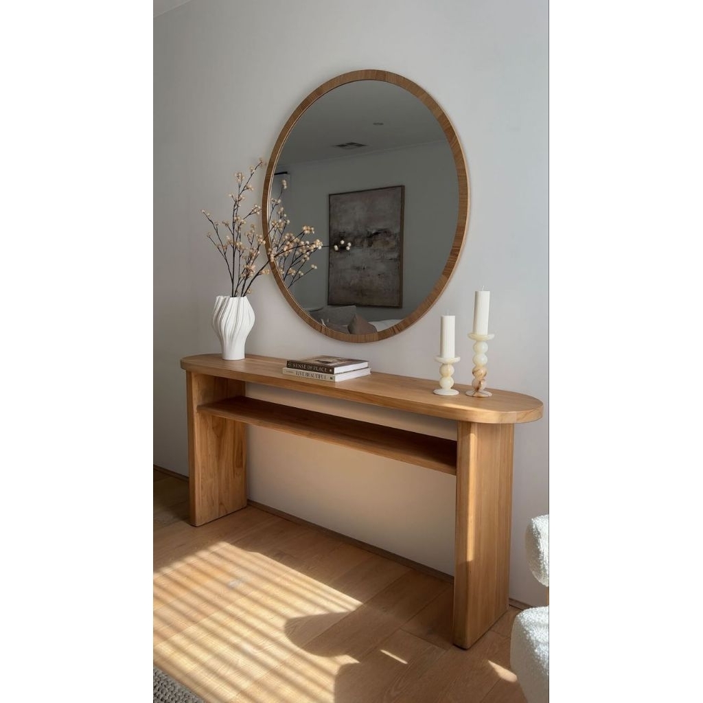 meja console kayu 100x30x80