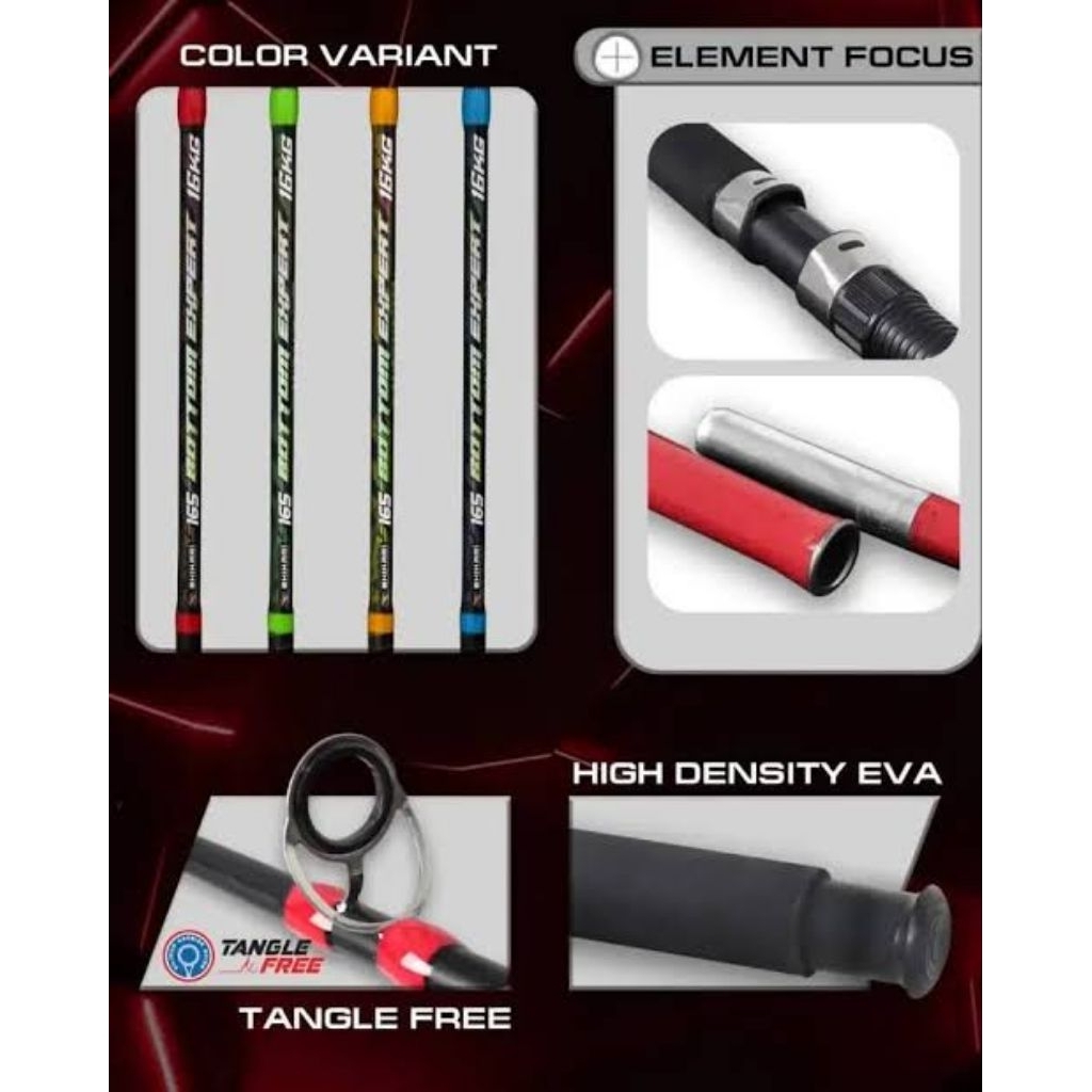 joran pancing fiber sambung 2 solid shikari bottom expert 165 180 210 240 murah laris semarang