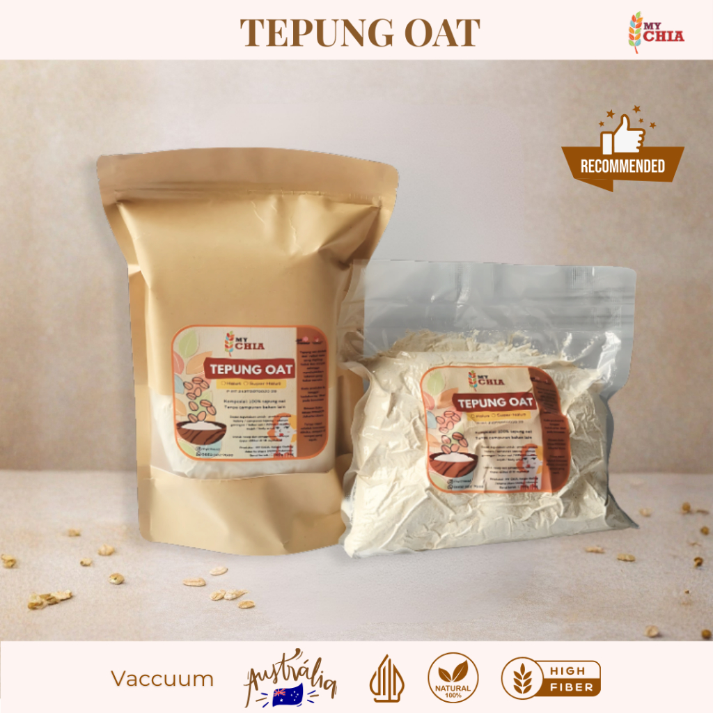 MY CHIA Tepung Oat 4kg Oats Flour Powder Tepung Oatmeal Bubuk Baking Roti