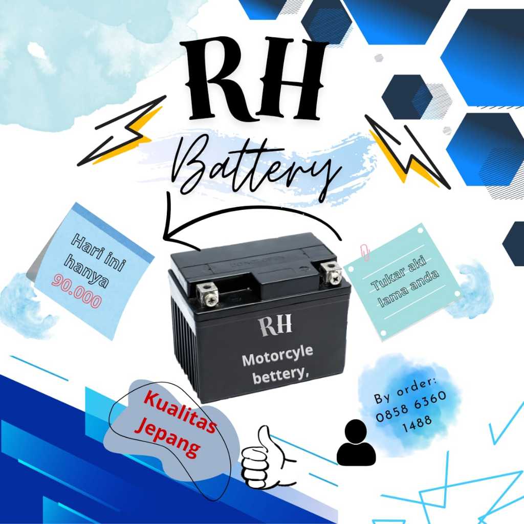 Aki Kering GTZ7S RTZ7S RH Battery Motor Yamaha Nmax 155 Aerox 155 Lexi Fazzio Freego