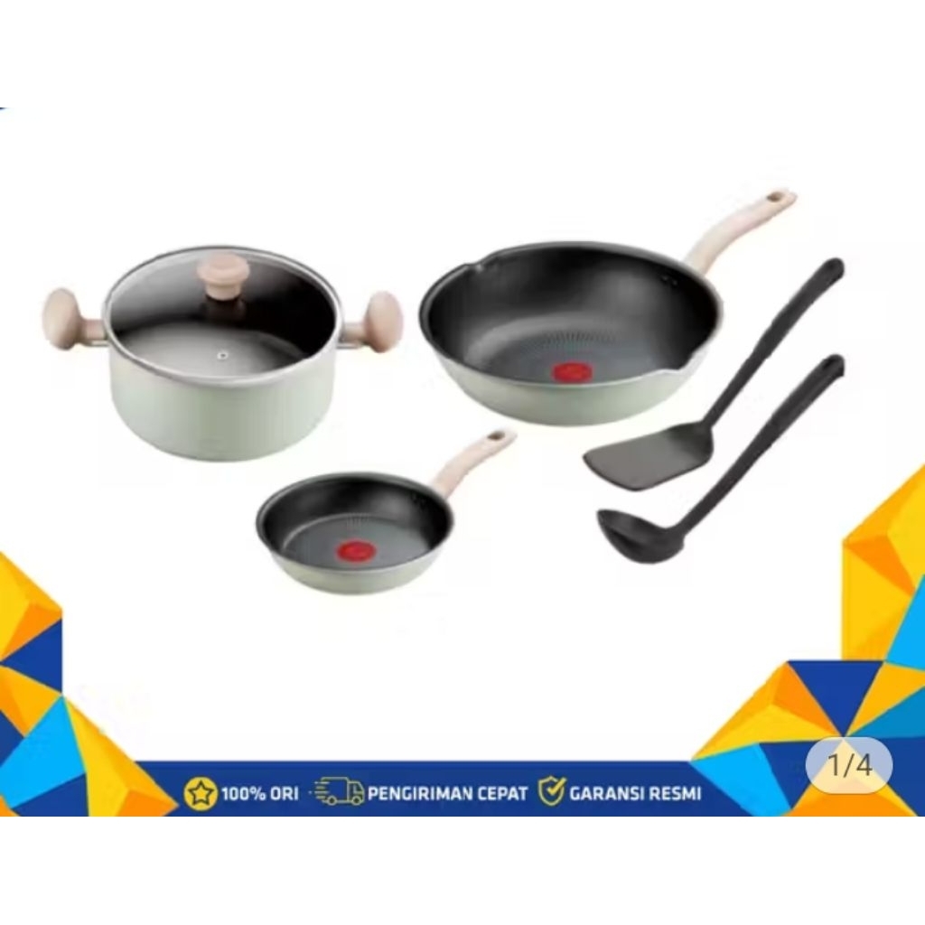 TEFAL COOKWARE SET PACKAGE SO MATCHA 6 PCS