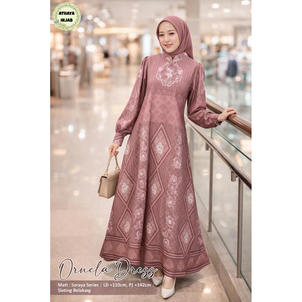 Ornela Dress Gamis Premium by Athaya