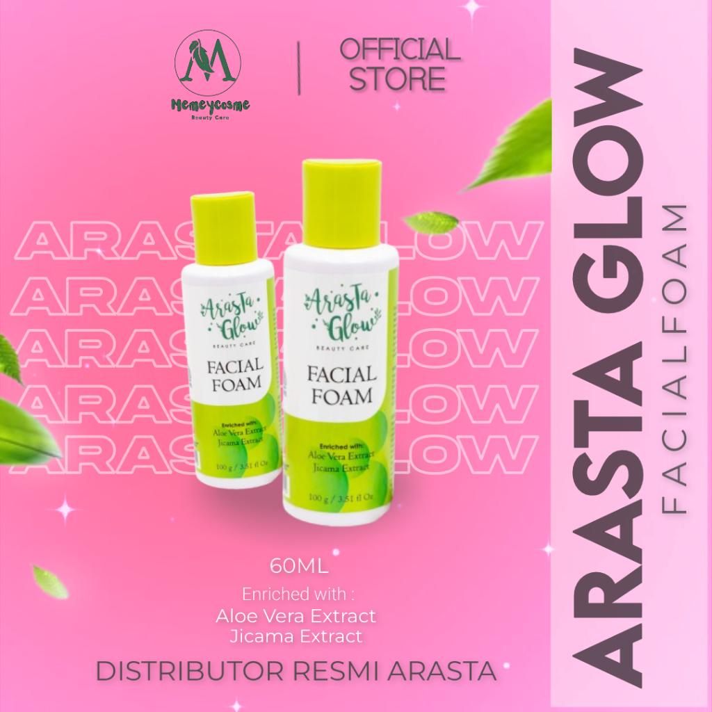 Facial Foam Arasta Glow 100% Asli facial wash sabun muka sabun wajah arasta glow All Skin
