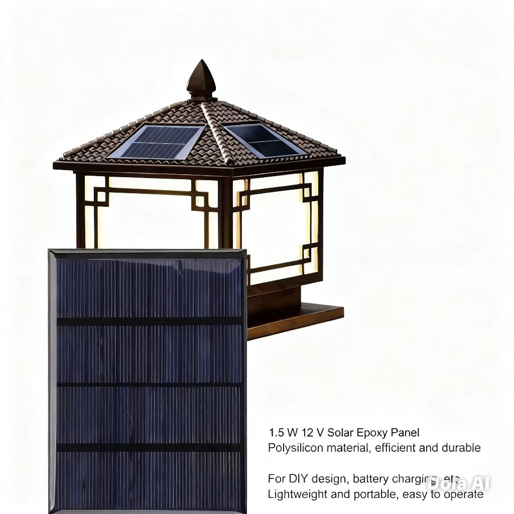 Solar Panel Mini 12 Volt 1.5W Listrik Tenaga Surya Matahari Mudah Dipasang Berkualitas