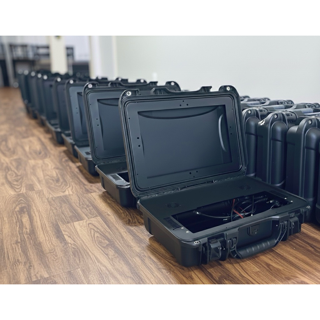 CUSTOM BOX UNTUK MIXER VIDEO LENGKAP DENGAN LCD & PANEL