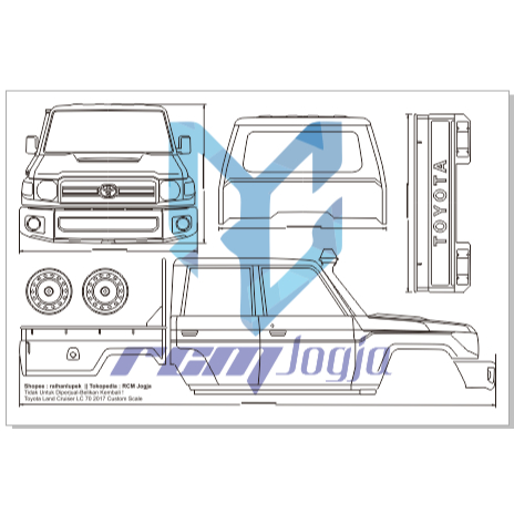 Pola Miniatur Mobil Landcruiser LC70