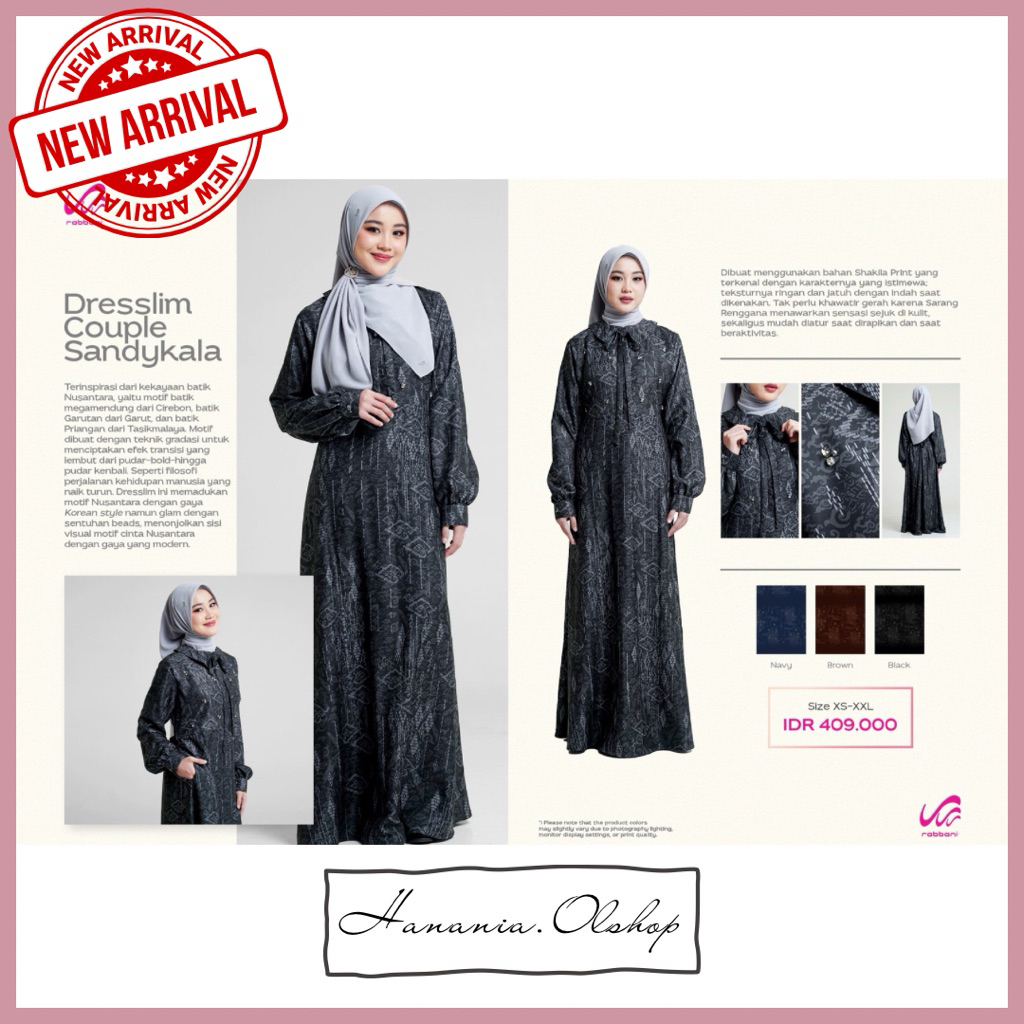 DISKON RABBANI - NEW ARRIVAL Dresslim Couple Sandykala Rabbani | baju couple lebaran | couple rabban
