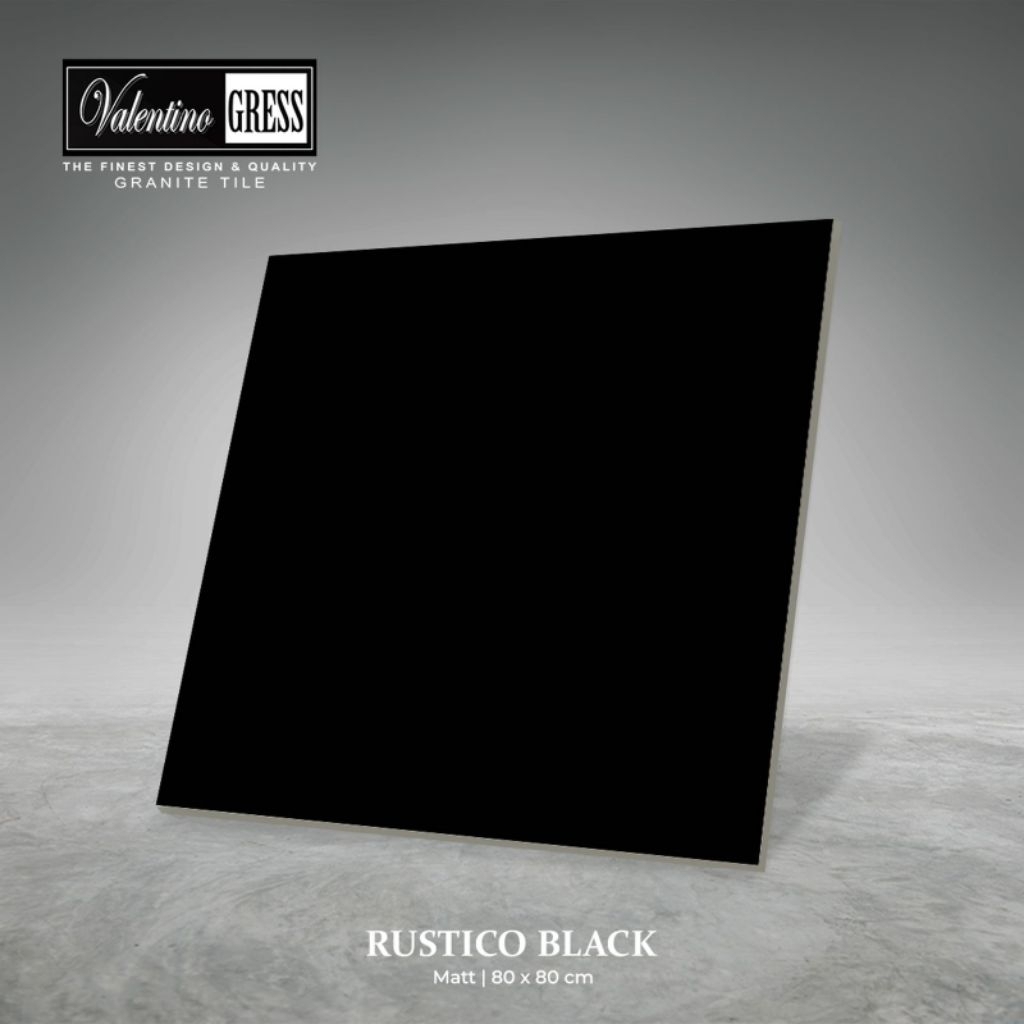 Granite 80x80 Valentino Gress Rustico Black | Matt