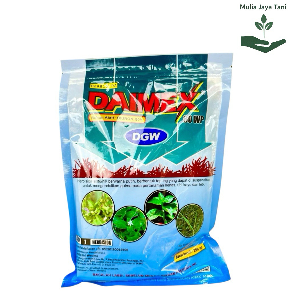 Herbisida DAIMEX 80W Kemasan 250 Gram - Daimex 80 Wp Herbisida Selektif Untuk Tanaman Tebu Singkong 
