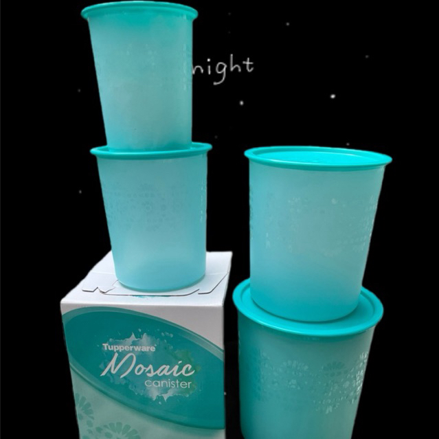 TOPLES MOZAIK CANISTER TUPPERWARE ORI SET