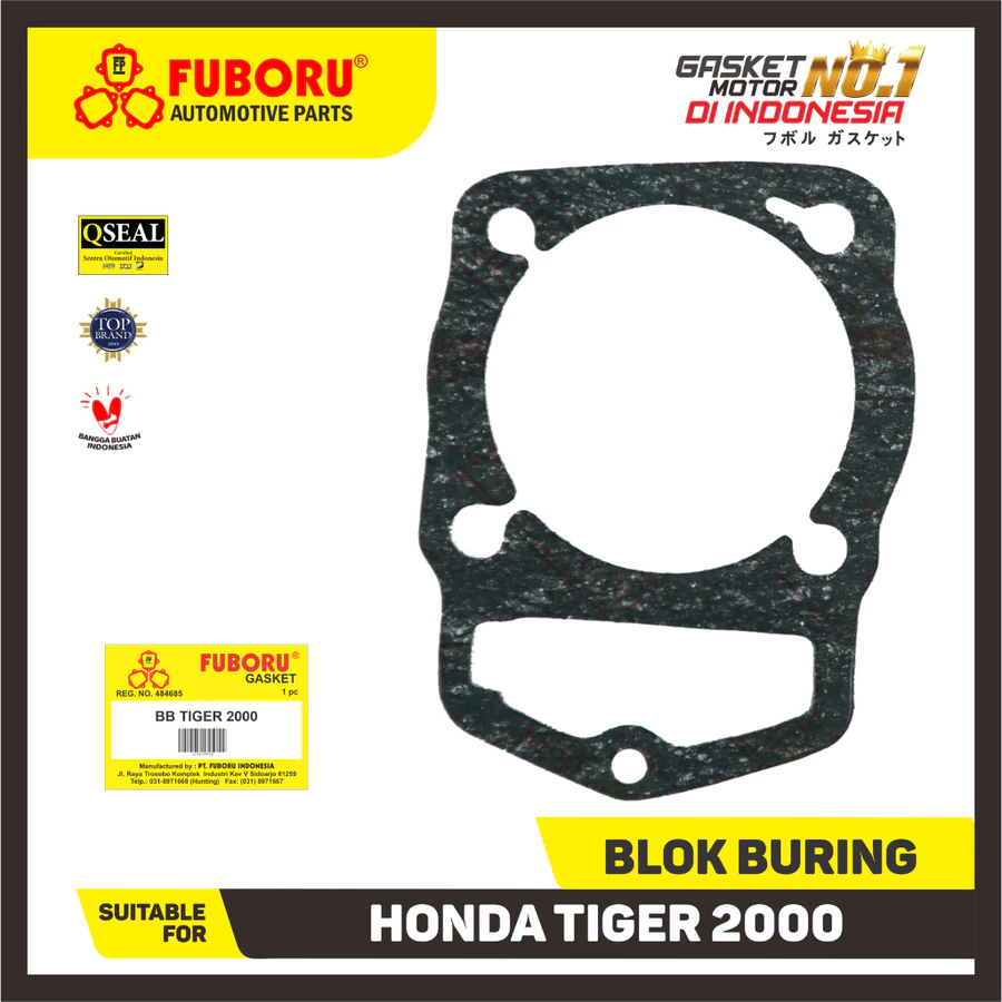 PAKING BLOK BURING HONDA TIGER 2000 PERPAK GASKET BAWAH PAKING KAS ANTI BOCOR FUBORU