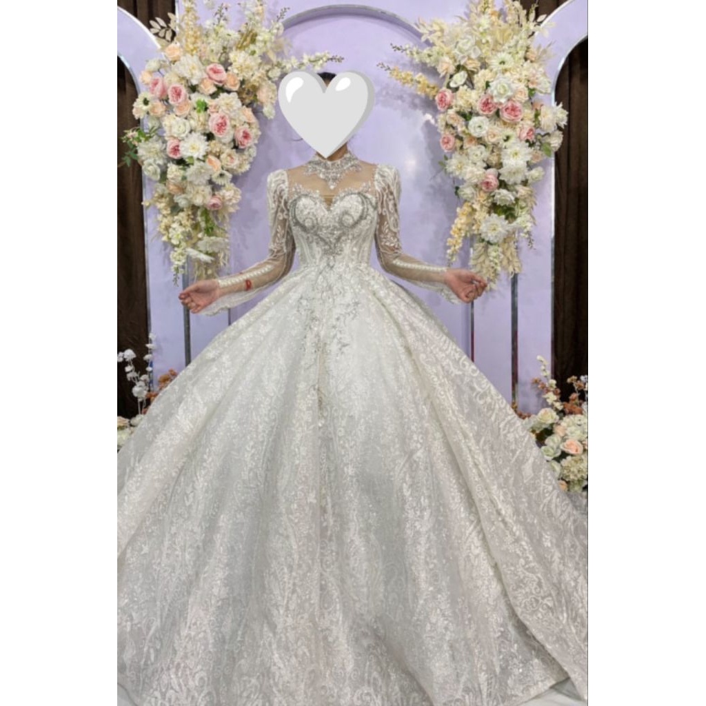 Preloved Gaun Wedding/ Gaun Pernikahan/Gaun Akad/Gaun Pengantin