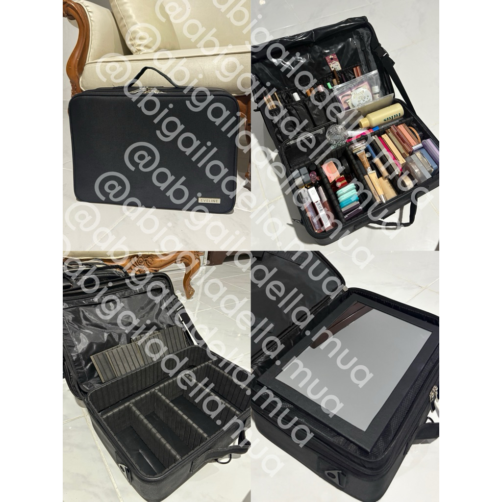 PRELOVED Beauty Case Eveline L, Cermin Lipat, Lampu