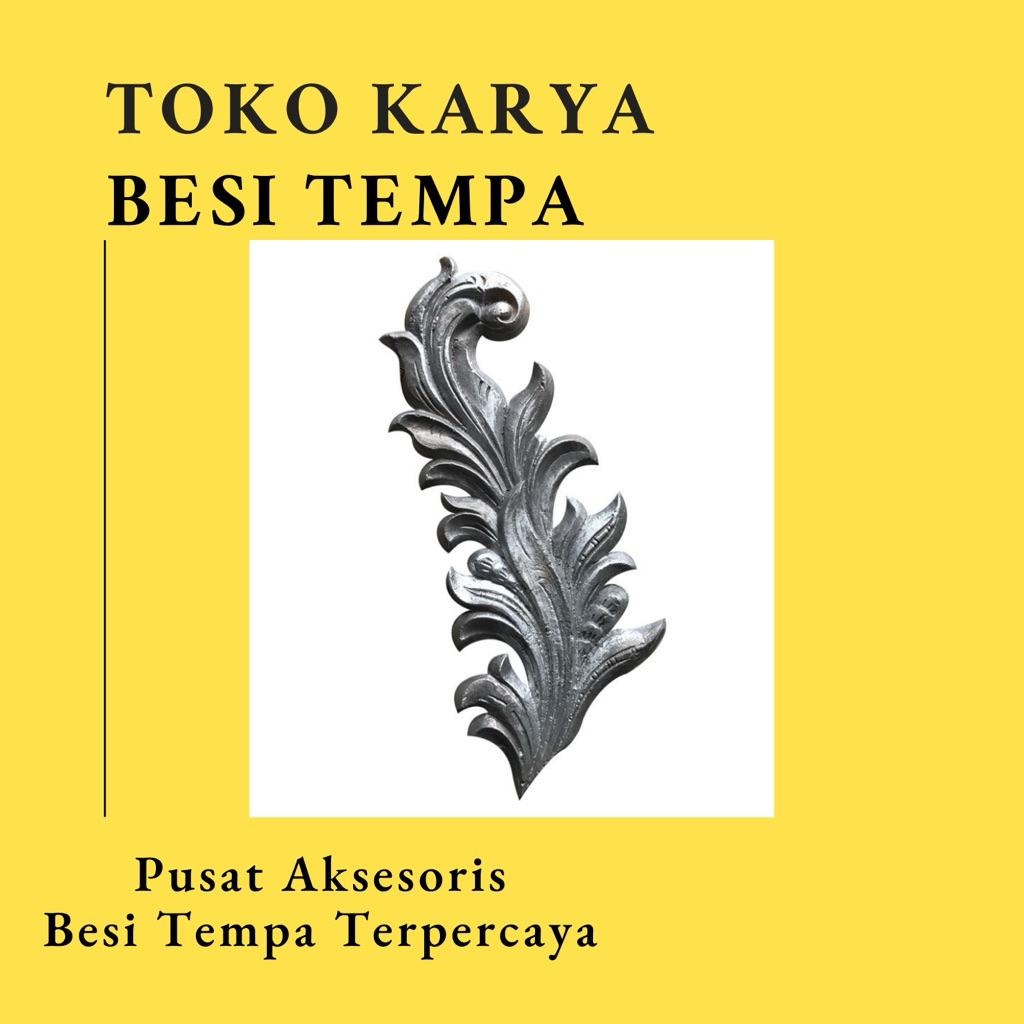 Ornamen Pagar Besi Leaf 078 / Ornamen Pagar Besi Master Kembang Samping / Ornamen Pagar Gerbang Besi