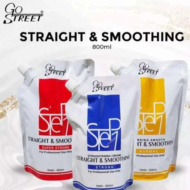 GO STREET Smoothing Obat pelurus rambut STEP 1 & STEP2