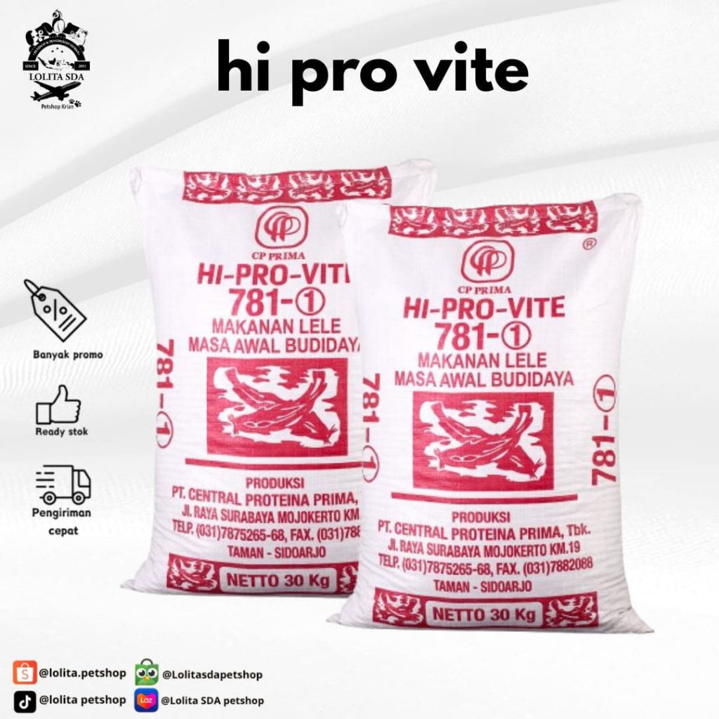 hi pro vite pakan lele 781 makanan lele kemasan 1 sak 30kg
