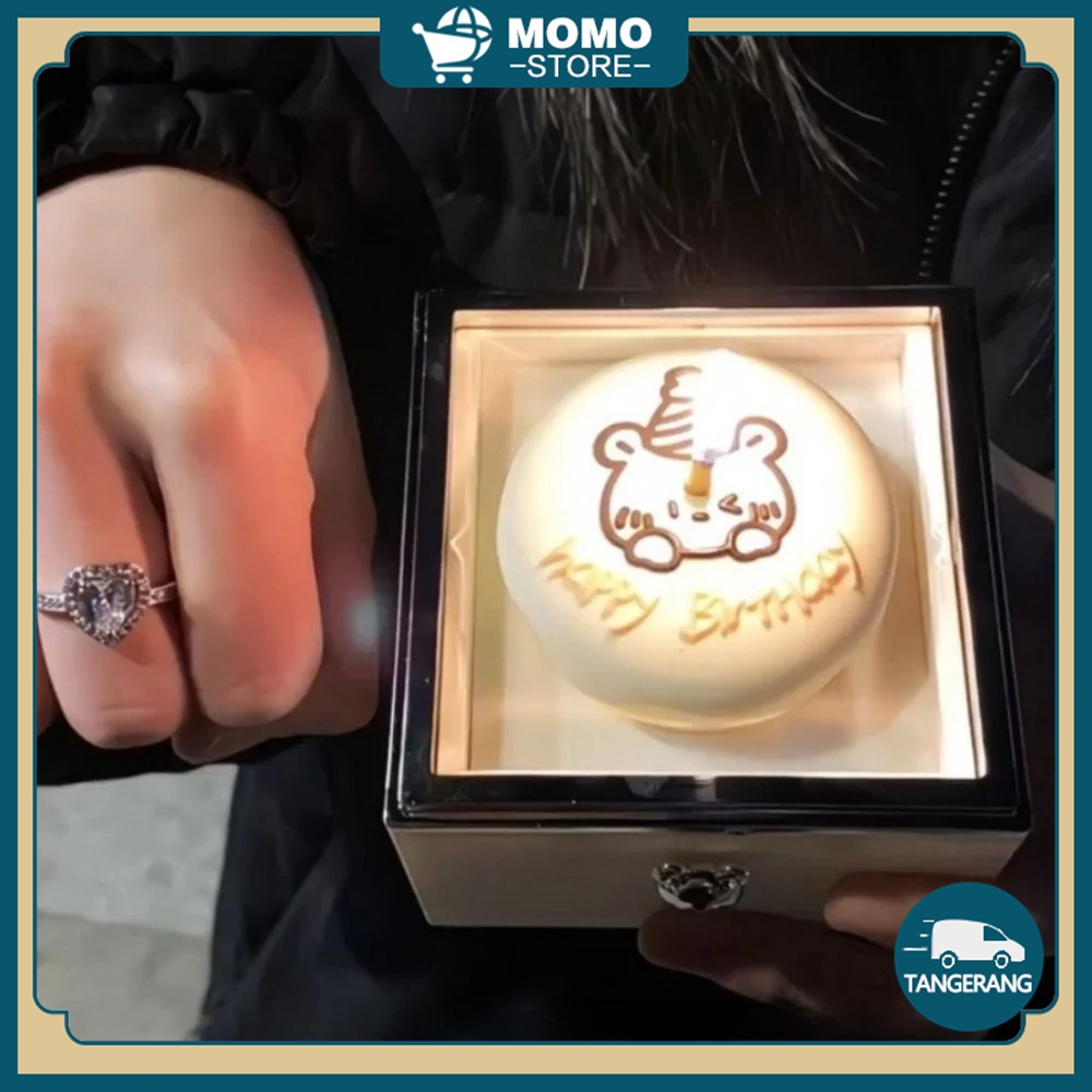 Kotak Cincin Beruang Ring Box Bahan Plastik Kotak Perhiasan Cincin Kalung Beruang Untuk Lamaran & Va