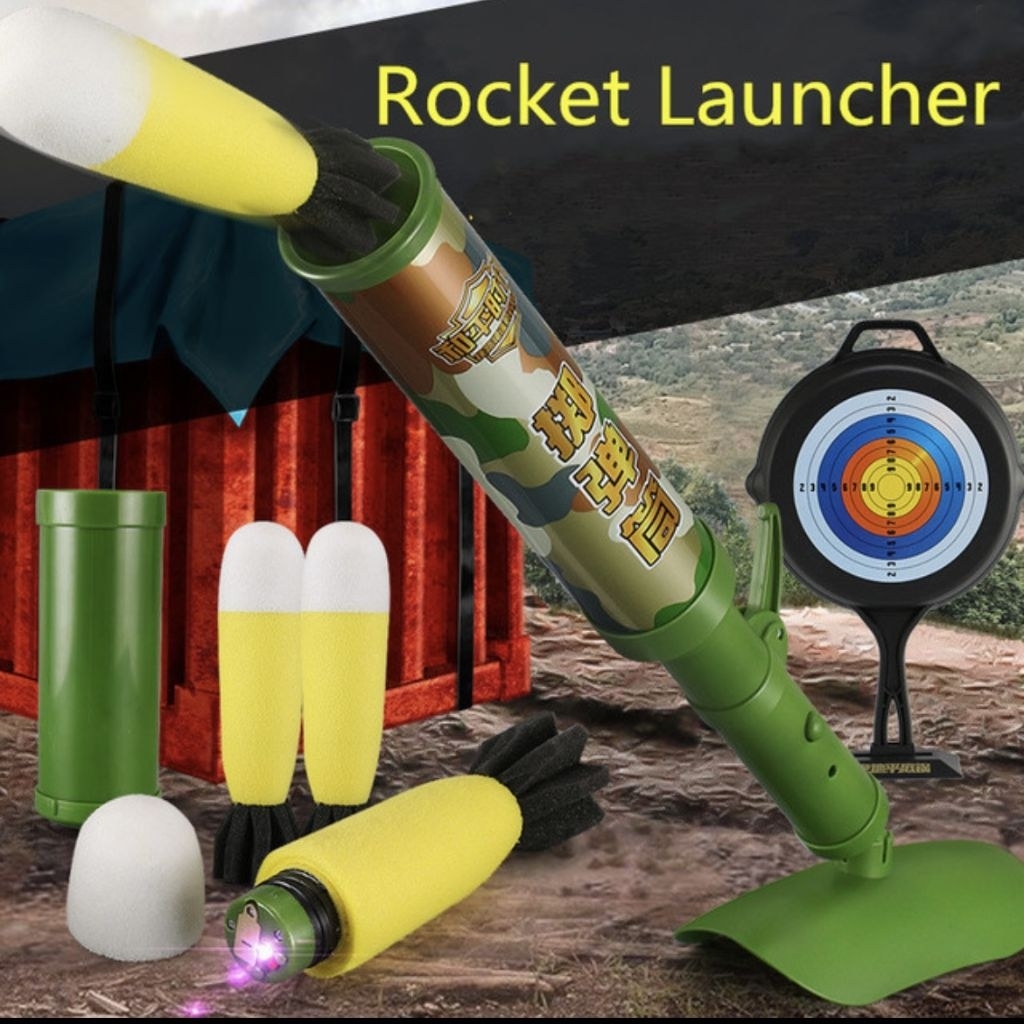 Mainan Anak-anak Rocket Launcher Mortar Type-89 Foam Blaster Aman Mainan Plastik Fidget Toys