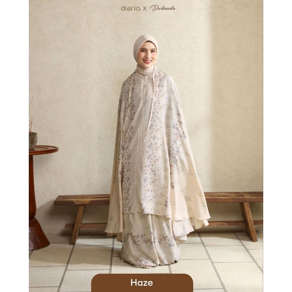 Diario x Dwihanda - Mukena Serenity Prayer Set HAZE