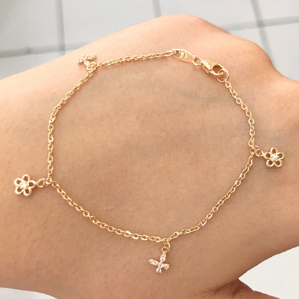 EV4- GELANG VANCY KUPU BUNGA UBS 1.13GR KADAR 300 PANJANG 17CM