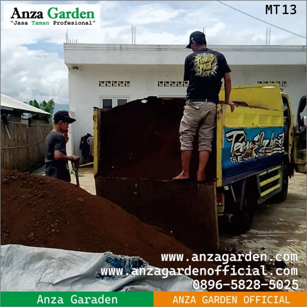 Tanah Lembang Kirim Ke BANDUNG KOTA | Warna COKLAT GELAP | Truk Engkel Muatan 4 Meter Kubik | ANZA G