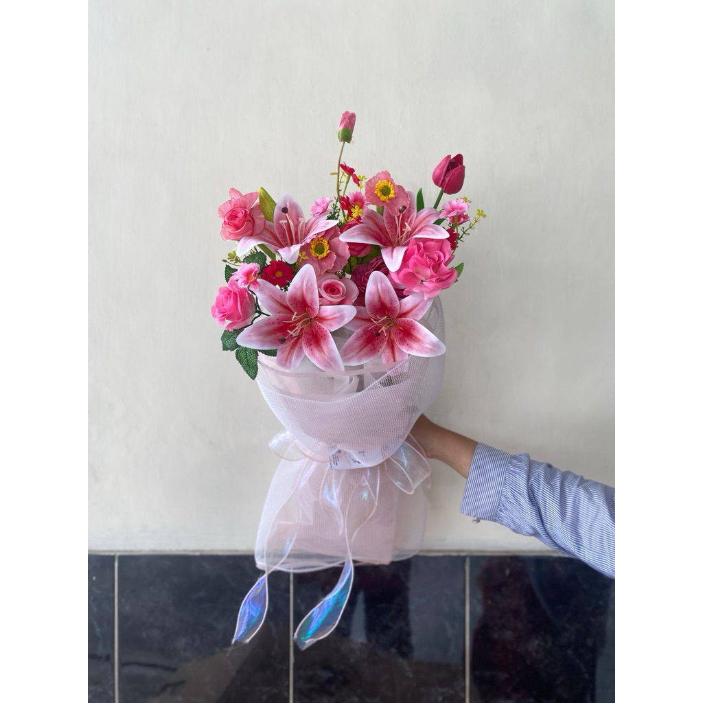 Buket bunga Lily | Lily artificial