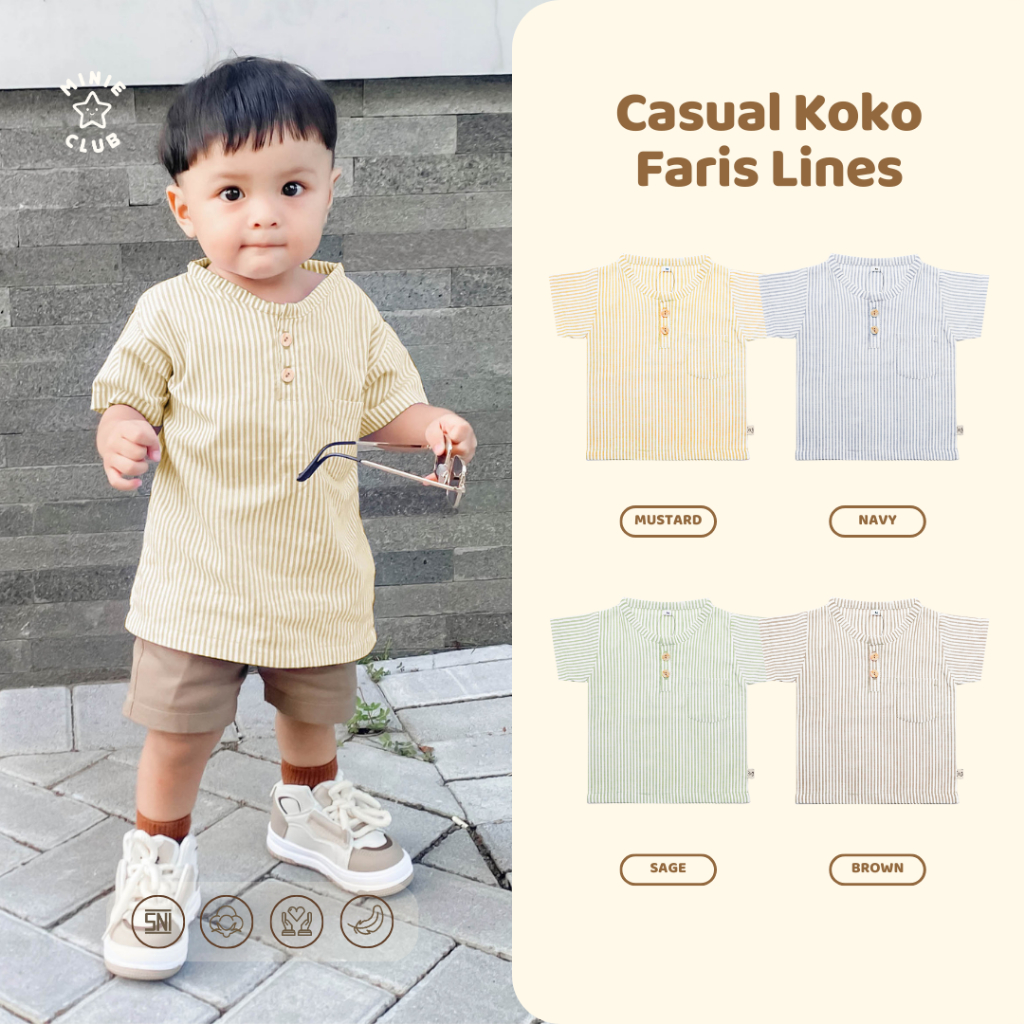 KRUCILKUU-ATASAN KOKO CASUAL FARIS LINES FASHION ANAK BY MINICLUB