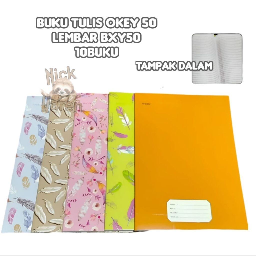 Bundle Buku Tulis Okey 58 lembar 10 buku
