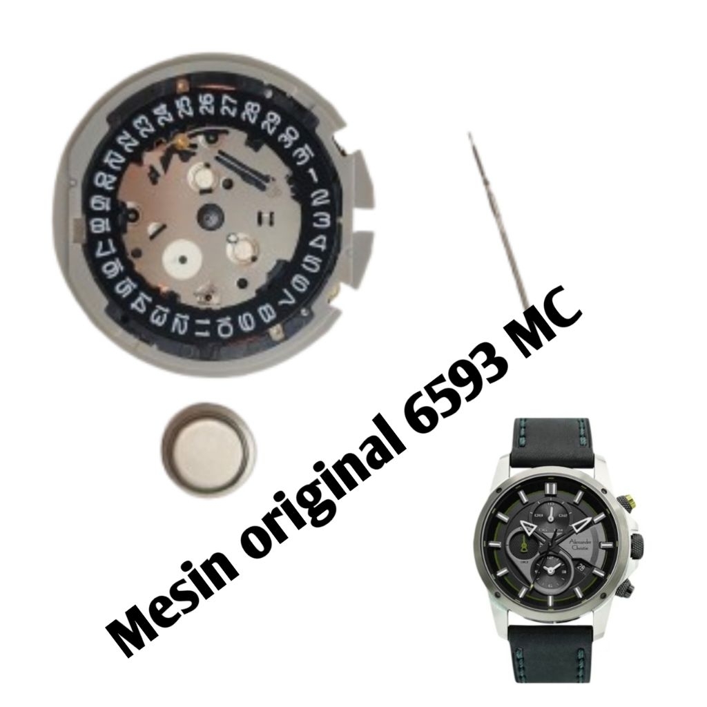mesin jam Alexandre Christie 6593MC