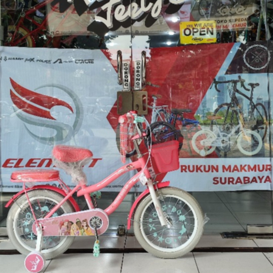 Element Coyote Kids Bike Sunshine LOLITA Pink Disney Princess Kid Bicycle With Training Wheel / Fron