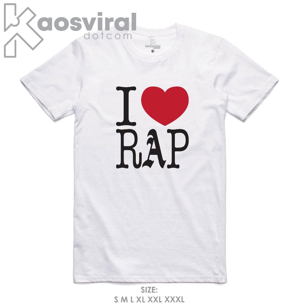 KAOSVIRALDOTCOM BAJU KAOS REZA ARAP YB MARAPTHON I LOVE RAP T-SHIRT COMBED 30S // KAOS PRIA WANITA U