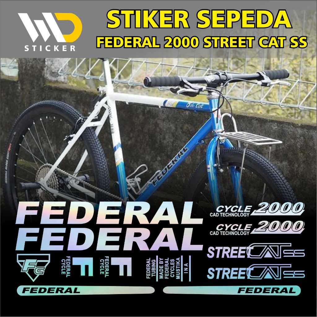 STIKER SEPEDA FEDERAL 2000 STREET CAT CUTTING