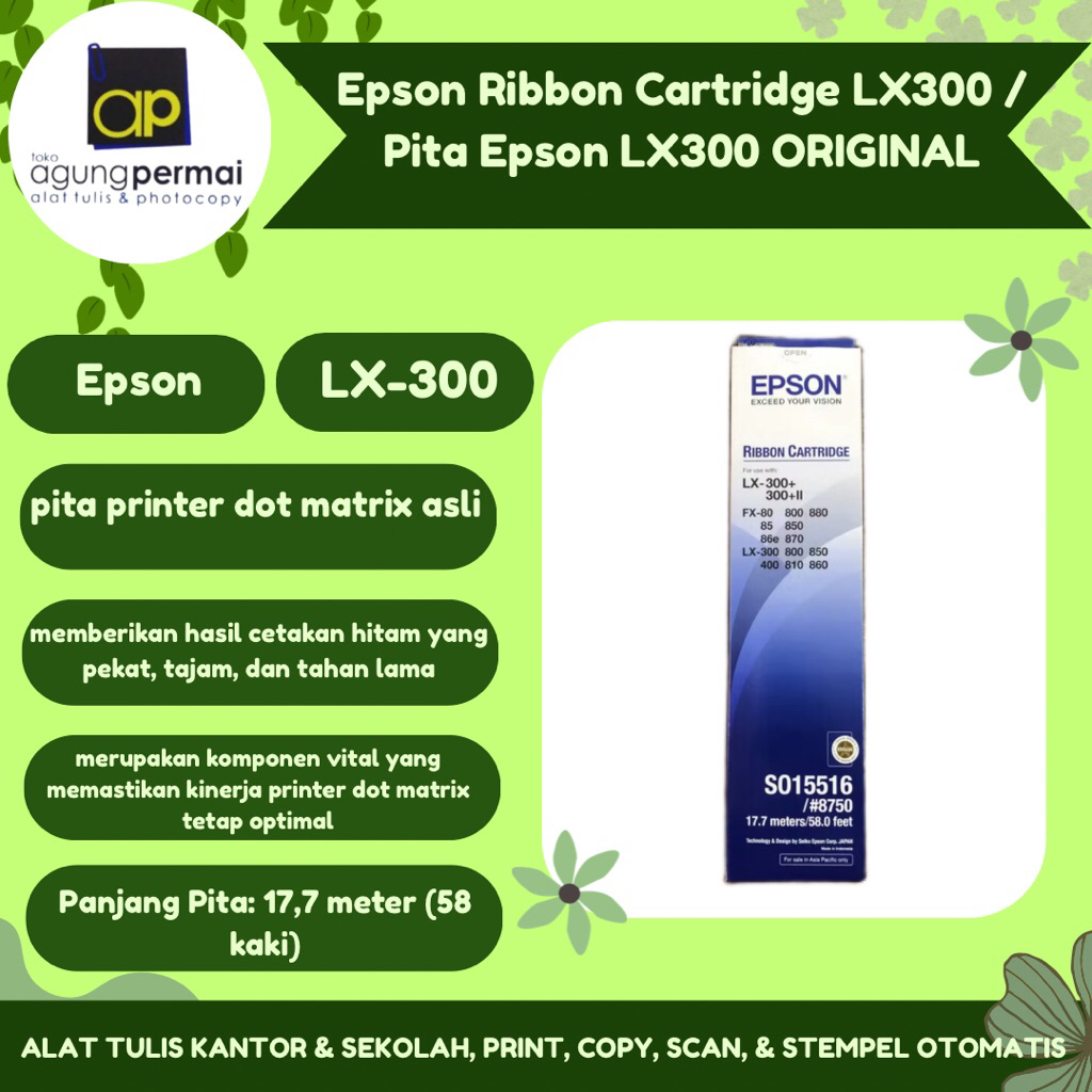Epson Ribbon Cartridge LX300 / Pita Epson LX300 ORIGINAL