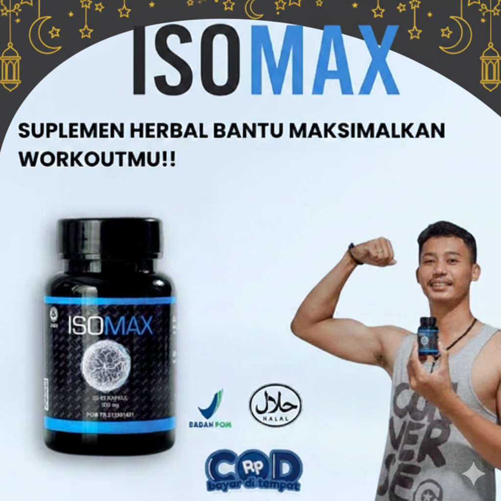 ISOMAX Penambah Massa Otot & Stamina | Suplemen Gym Fitness Pria Wanita BPOM