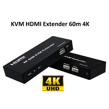 KVM HDMI Extender 60m Full HD with LOOP HD Extender 4K