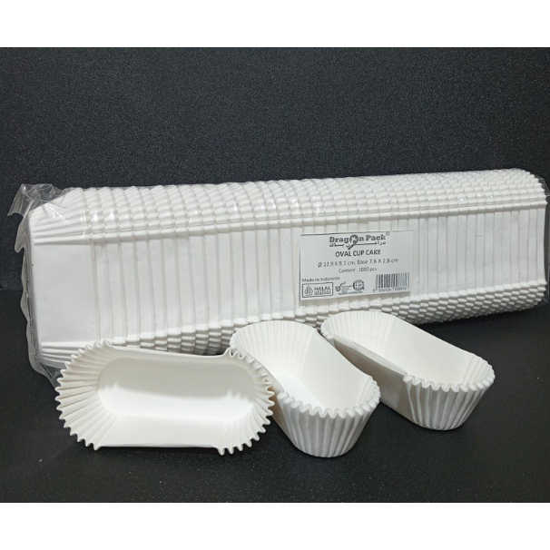 ⁠Kertas Cup Cake Putih Polos/Cup Case Cake Bulat&Oval