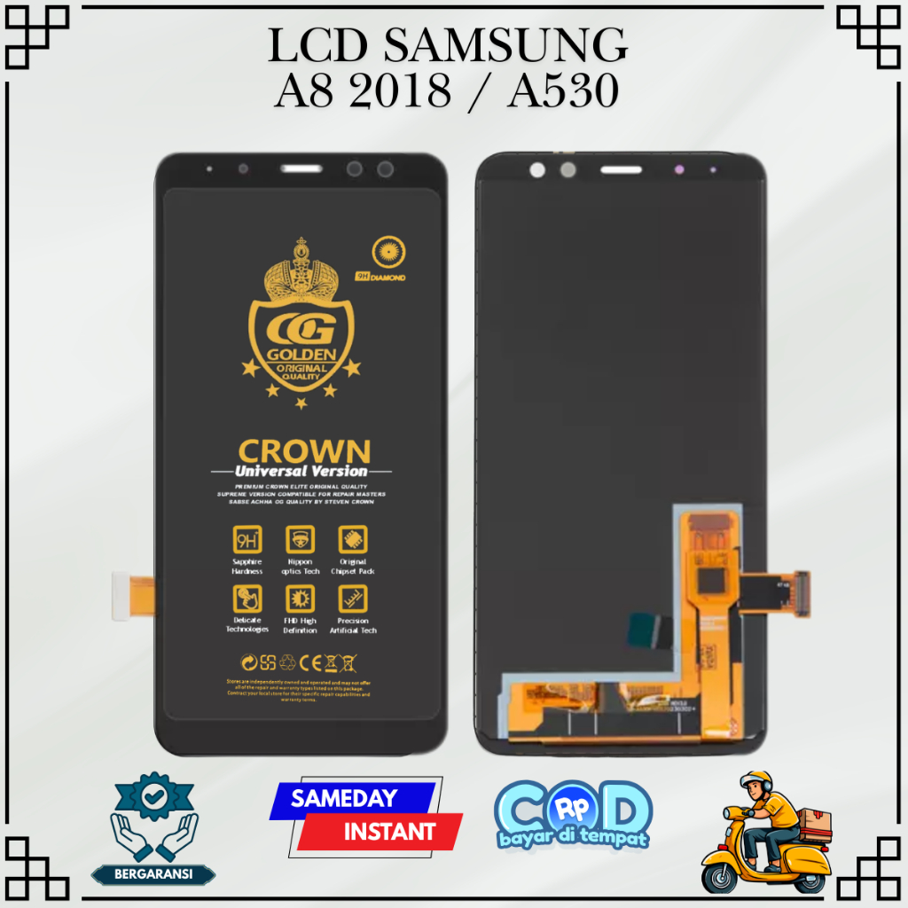 LCD SAMSUNG A8 2018 / (SAMSUNG GALAXY A8 2018) / A530 TOUCHSCREEN FULLSET COMPLETE ORIGINAL