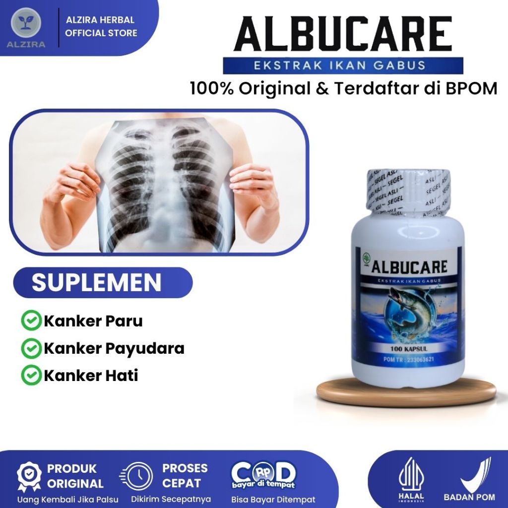 Obat Kanker Paru Obat Kanker Payudara Obat Kanker Hati isi 100 Kapsul - Albucare