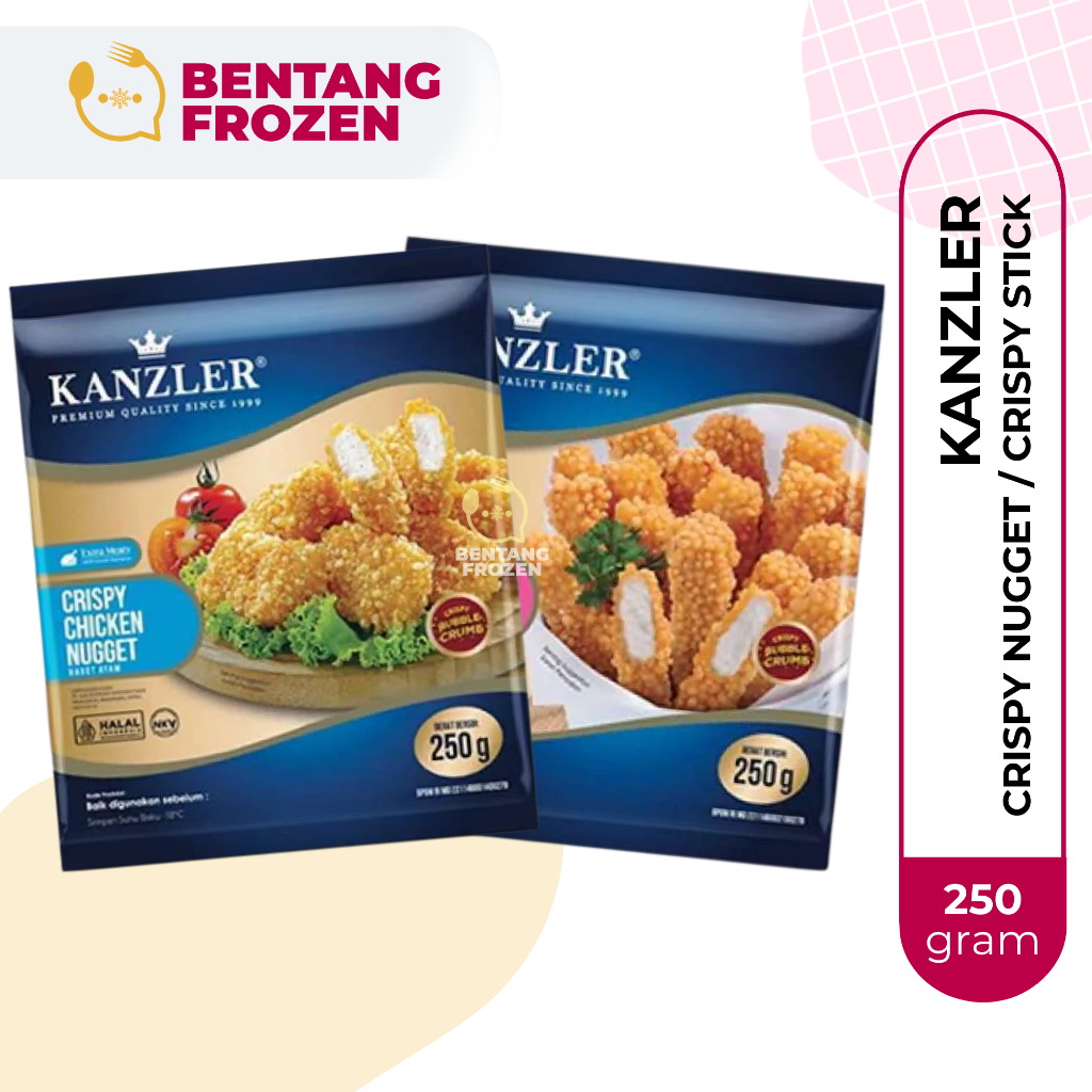 Kanzler Crispy Chicken Nugget 250gr / Kanzler Crispy Chicken Nugget Stick / Nugget Crispy Kanzler