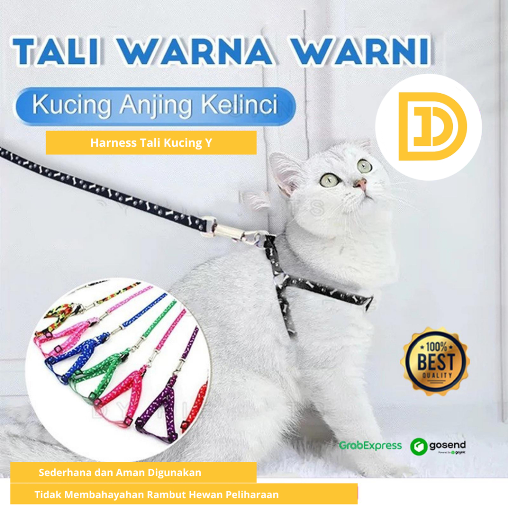 Tali Tuntun Anjing Kucing Hewan Kecil Harness Penuntun Hewan Aksesoris Hewan Peliharaan Peliharaan K