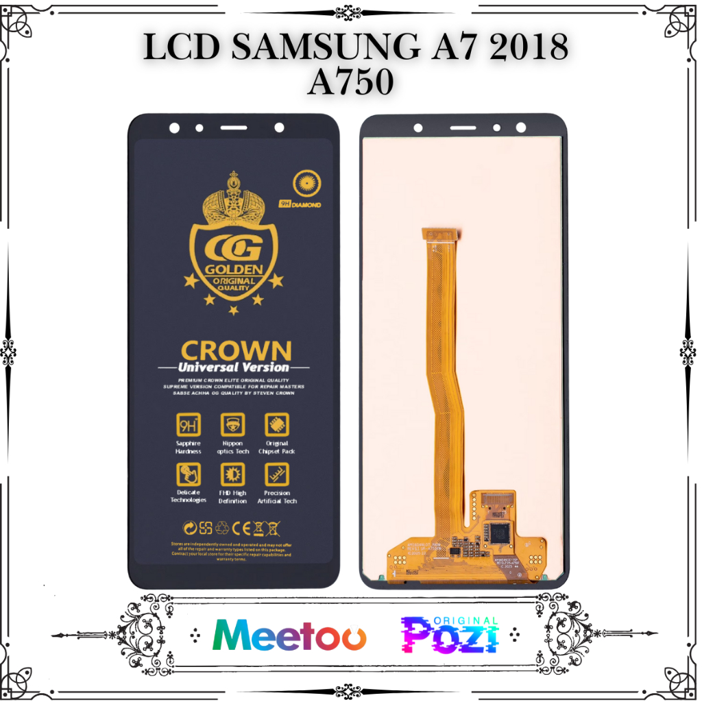 LCD SAMSUNG A7 2018 / A750 / (SAMSUNG GALAXY A7 2018) TOUCHSCREEN FULLSET COMPLETE ORIGINAL