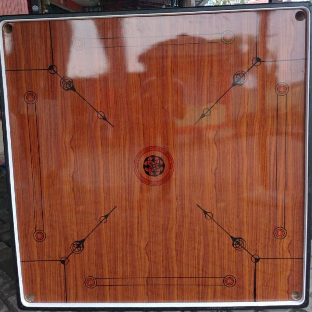 Meja karambol Ukuran Jumbo 120x120cm (Meja saja) warna coklat