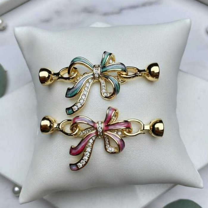 Kaitan Tembaga Lapis Emas 18K, Kaitan Kalung, Kaitan kalung Mutiara, Aksesoris Kalung Mutiara