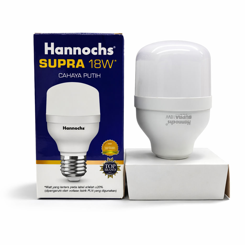 Bola Lampu Led Hannochs Supra 18W - Lampu Led Rumah Terang dan Garansi Resmi